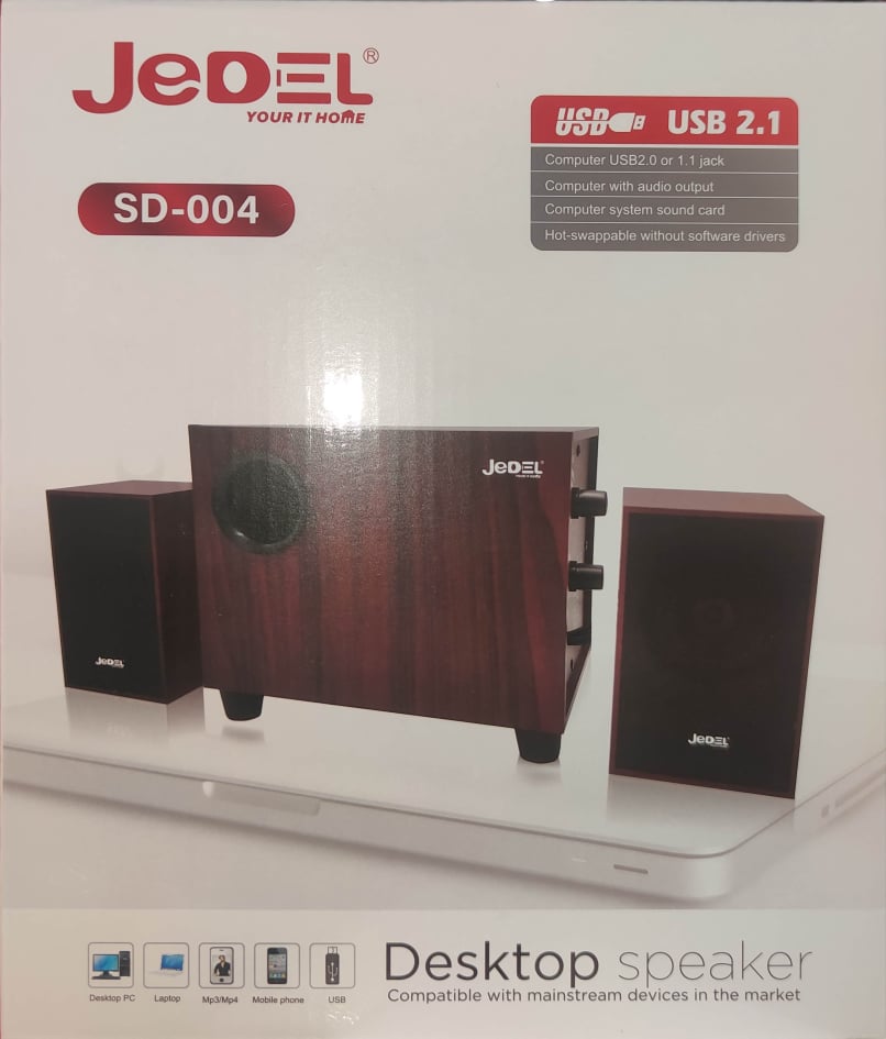 JEDEL SD-004 2.1 USB POWERED STEREO DESKTOP PC SPEAKER