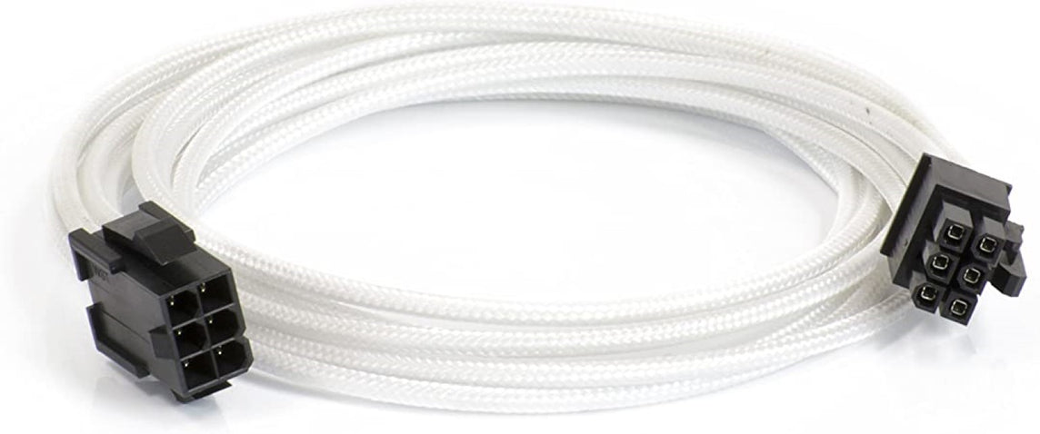 PHANTEKS WT 24 6 TO 6 PIN VGA EXTENSION CABLE 500MM LENGTH WHITE