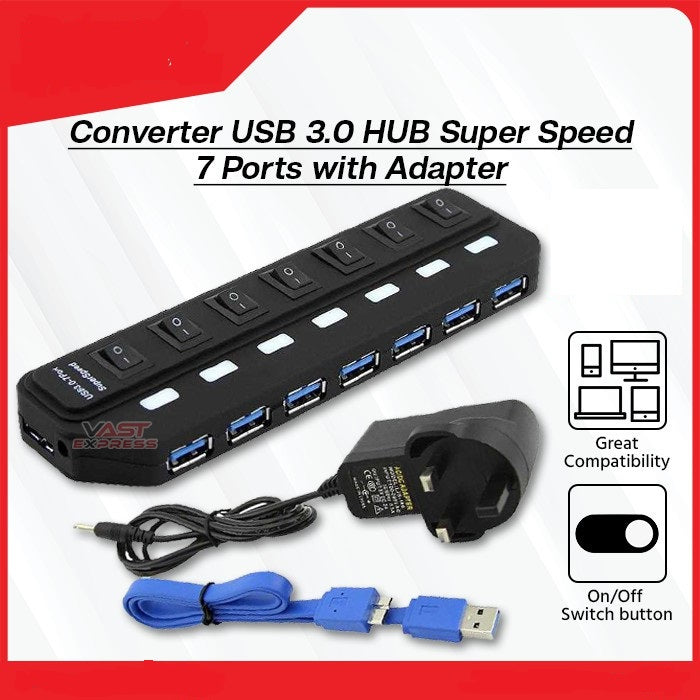 USB SWITCH HUB 7 PORT 3.0