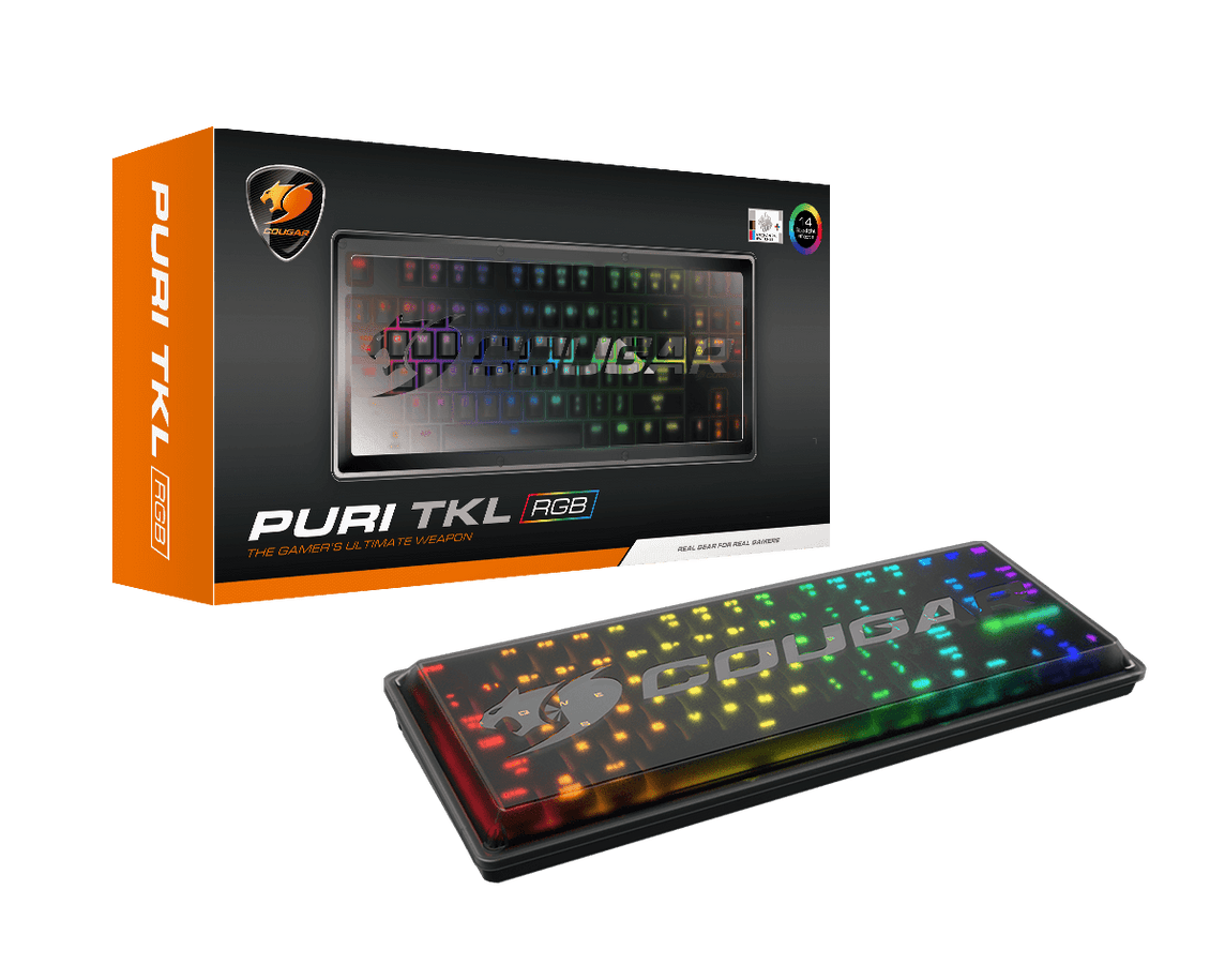 COUGAR PURI TKL RGB RED SWITCH/ BLUE SWITCH MECHANICAL KEYBOARD