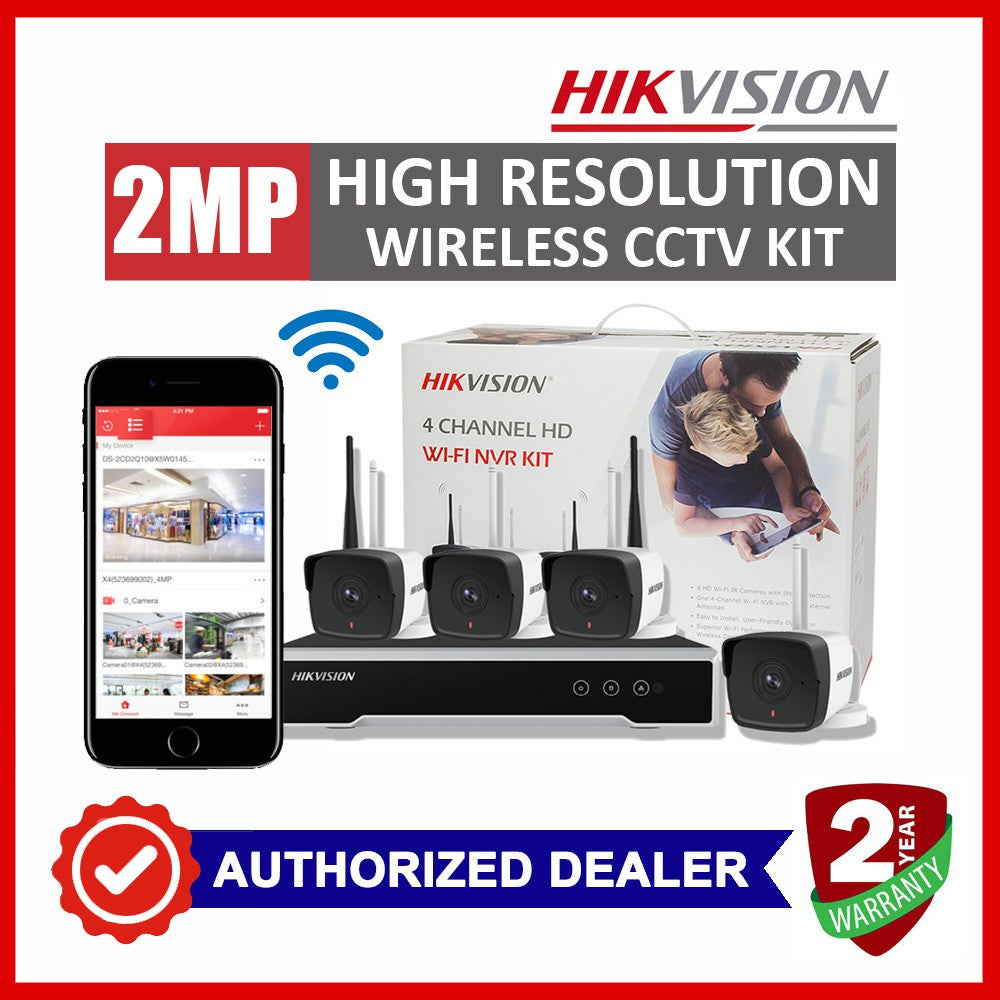 HIKVISION 4 CHANNEL WIFI NVR KIT 2MP MODEL NK42WO CCTV KIT