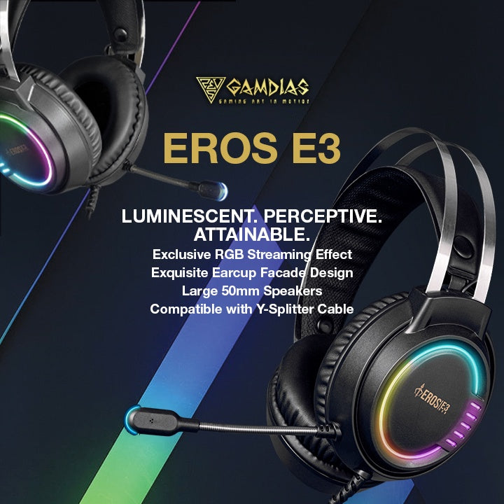 GAMDIAS EROS E3 3.5MM+LIGHTING HEADSET