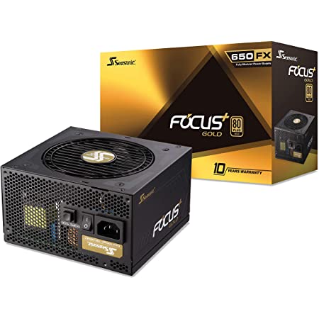 SEASONIC FOCUS PLUS 650 GOLD SSR-650FX 650WATTS 80+ GOLD ATX12V & EPS12V FULL MODULAR 120MM FDB FAN COMPACT 140 MM SIZE POWER SUPPLY