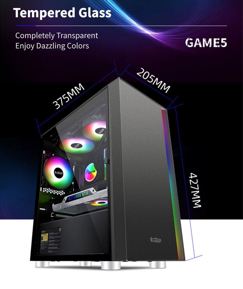 PC COOLER GAME 5 TG MID TOWER CASE FAN