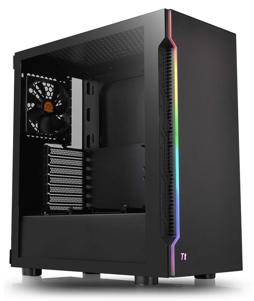 THERMALTAKE H200 TEMPERED GLASS RGB LIGHT STRIP ATX MID TOWER GAMING CASE