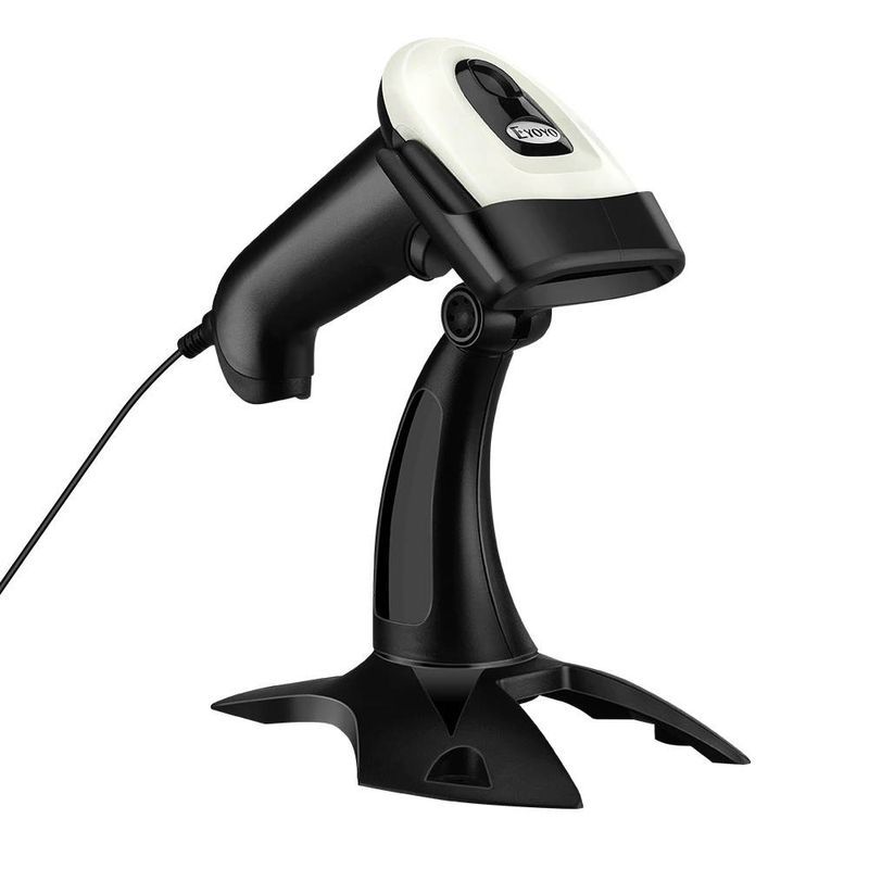 EYOYO WIRELESS 2D W/ ADJUSTABLE STAND, BLUETOOTH & 2.4G WIRELESS BARCODE SCANNER