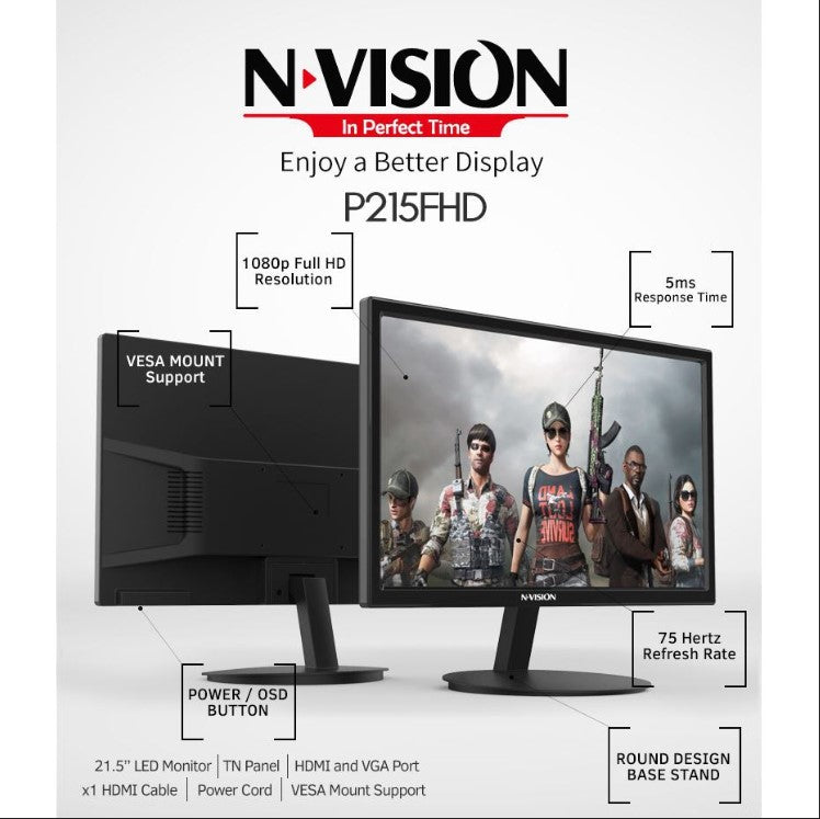 NVISION P215FHD 21.5 LED MONITOR