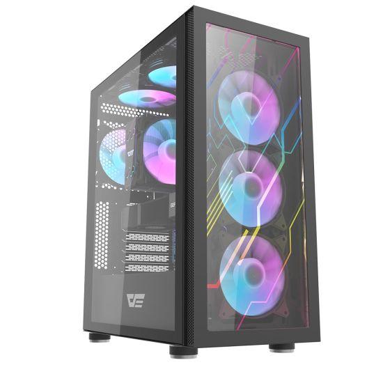 DARKFLASH DK210 ATX PC FULL TOWER WITH TEMPERED GLASS GAMING CASE