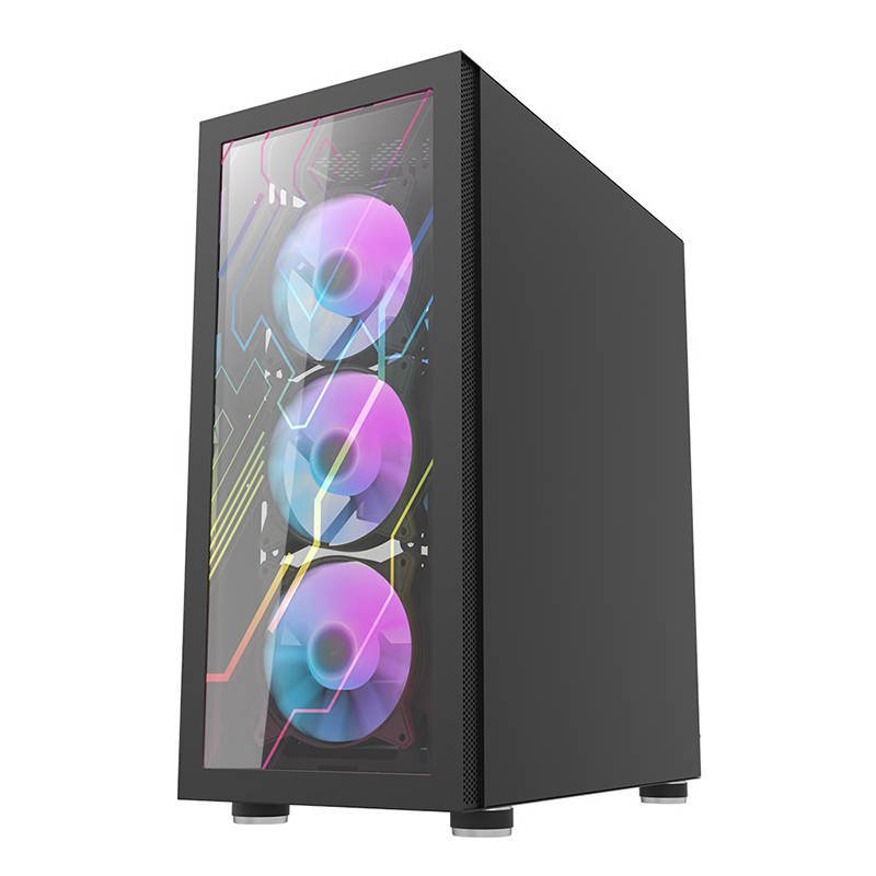 DARKFLASH DK210 ATX PC FULL TOWER WITH TEMPERED GLASS GAMING CASE