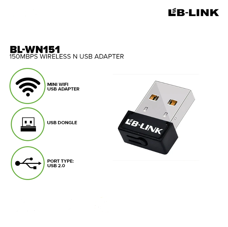 LB-LINK WIFI ADAPTOR 150MBPS NANO BL-WN151