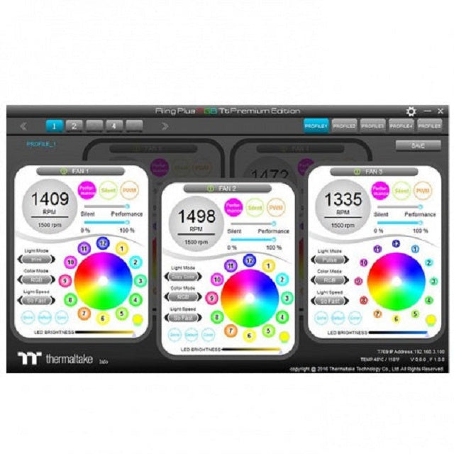 THERMALTAKE RIING DUO 14 LED RGB RADIATOR FAN TT PREMIUM EDITION RGB FAN