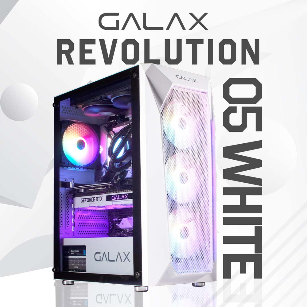 GALAX REVOLUTION - 05 WHITE/BLACK ITX GAMING CASE