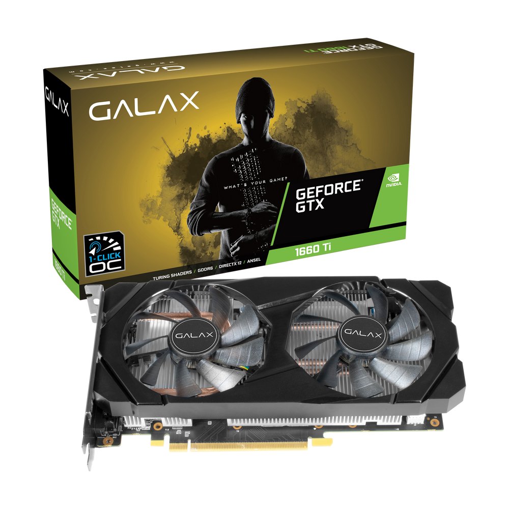 GALAX GEFORCE GTX 1660 TI (1-CLICK OC) 6GB GDDR6 192-BIT DP/HDMI/DVI-D