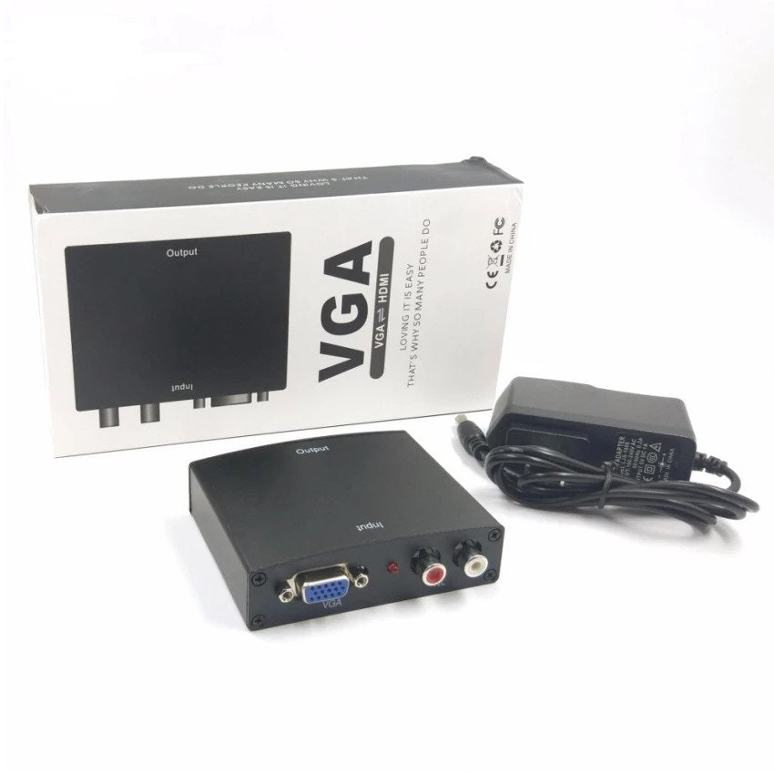 VGA to HDMI Converter + R/L Audio to HDMI