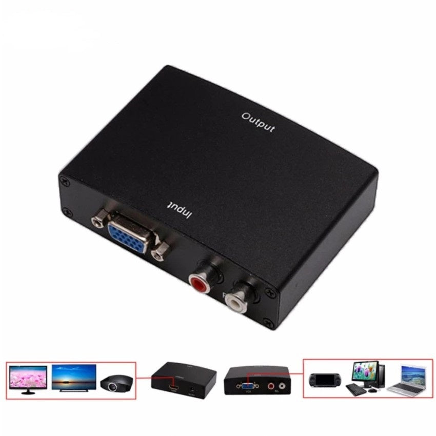 VGA to HDMI Converter + R/L Audio to HDMI