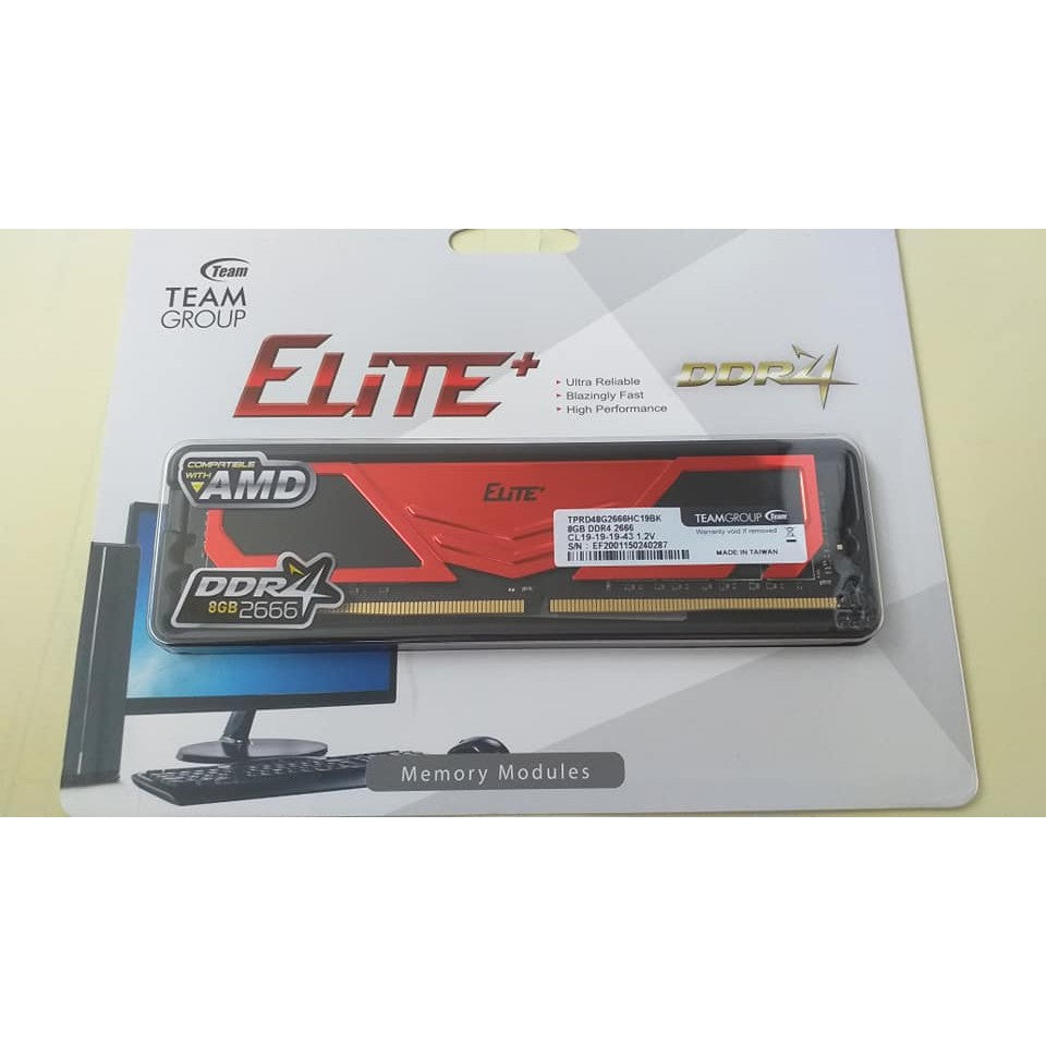 TEAM ELITE 8GB DDR4 2666MHZ