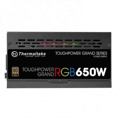 THERMALTAKE TOUGHPOWER GRAND RGB 650W SMART ZERO FAN 80 PLUS GOLD CERTIFIED FULL MODULAR POWER SUPPLY