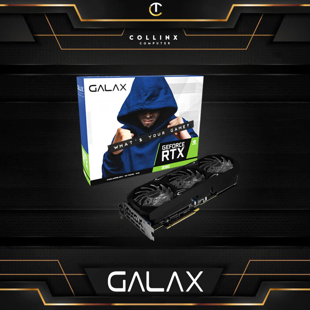 GALAX RTX 3080 A26S BLACK GF SG LHR 10GB GDDR6X 320BIT GRAPHICS CARD