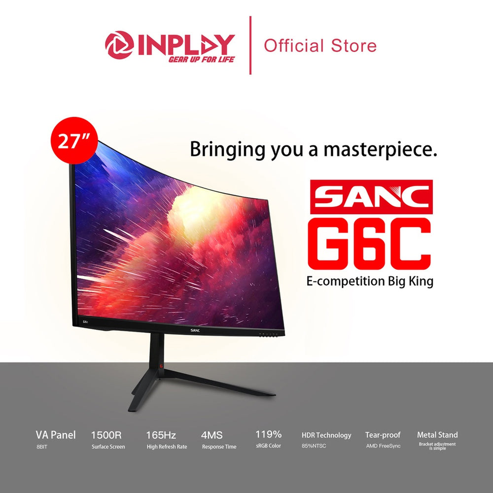 SANC M2738 27 INCH G6C / R1500 FHD 165HZ CURVED MONITOR