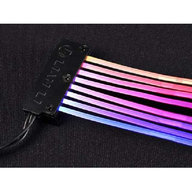 SLEEVE - RGB DUAL 8 PIN (6+2) PCI-E EXTENSION CABLE 300MM