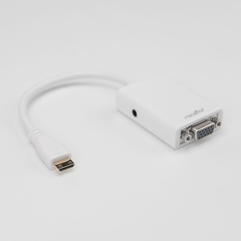 MINI HDMI TO VGA ADAPTOR (WHITE PLASTIC) ADAPTOR