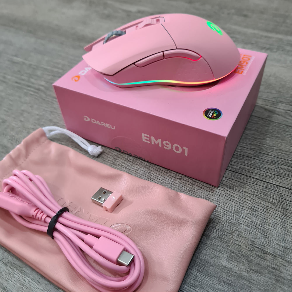 DAREU EM901 WIRELESS PINK MOUSE