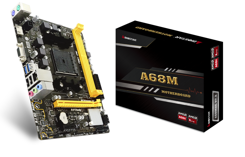 BIOSTAR A68MHE AMD A68H FM2 + DDR3 MICRO ATX MOTHERBOARD