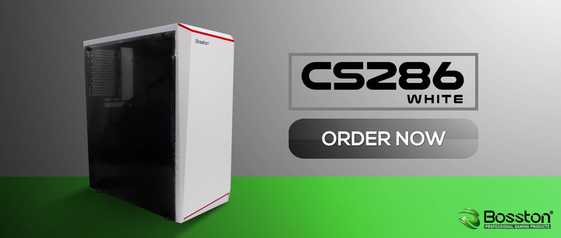 BOSSTON CS-286 ATX – WHITE | ACRYLIC WINDOW SIDE PANEL GAMING CASE