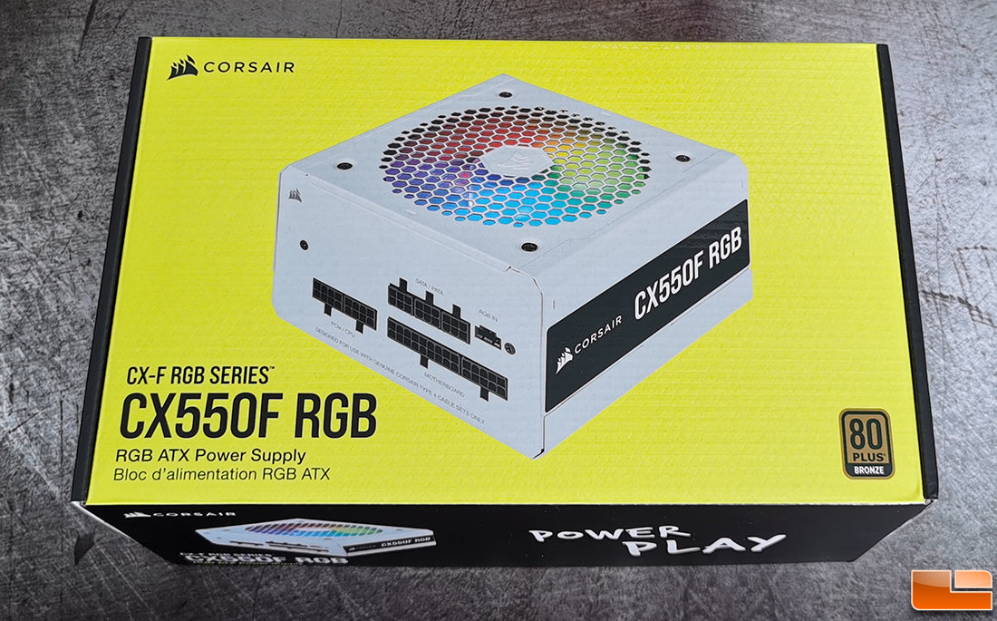 CORSAIR CX550F RGB SERIES CX550F RGB WHITE 550W 80+ BRONZE FULLY MODULAR ATX POWER SUPPLY