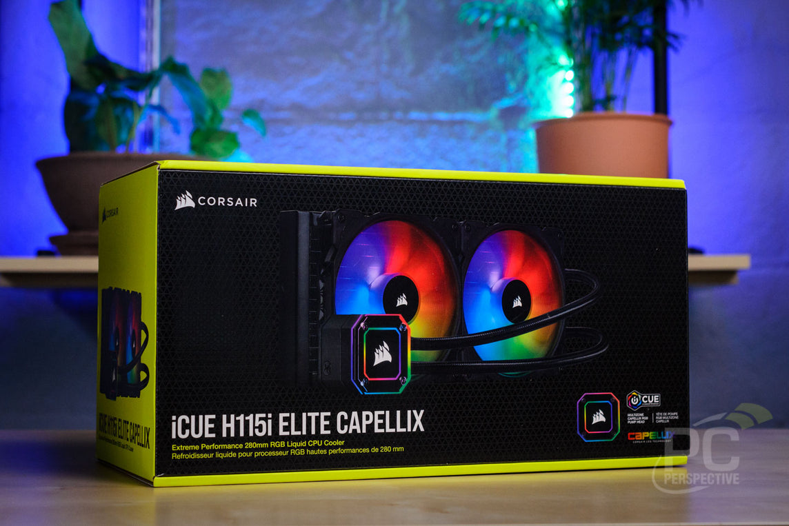 CORSAIR HYDRO SERIES, ICUE H115I ELITE CAPELLIX, 280MM RADIATOR, DUAL ML140 RGB PWM FANS