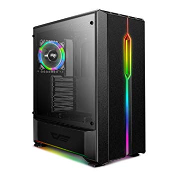 DARKFLASH DLM23 BLACK DOOR OPENING TEMPERED GLASS GAMING CASE