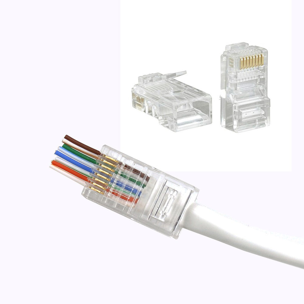 RJ45 PASS THROUGH PLUG CONNECTORS