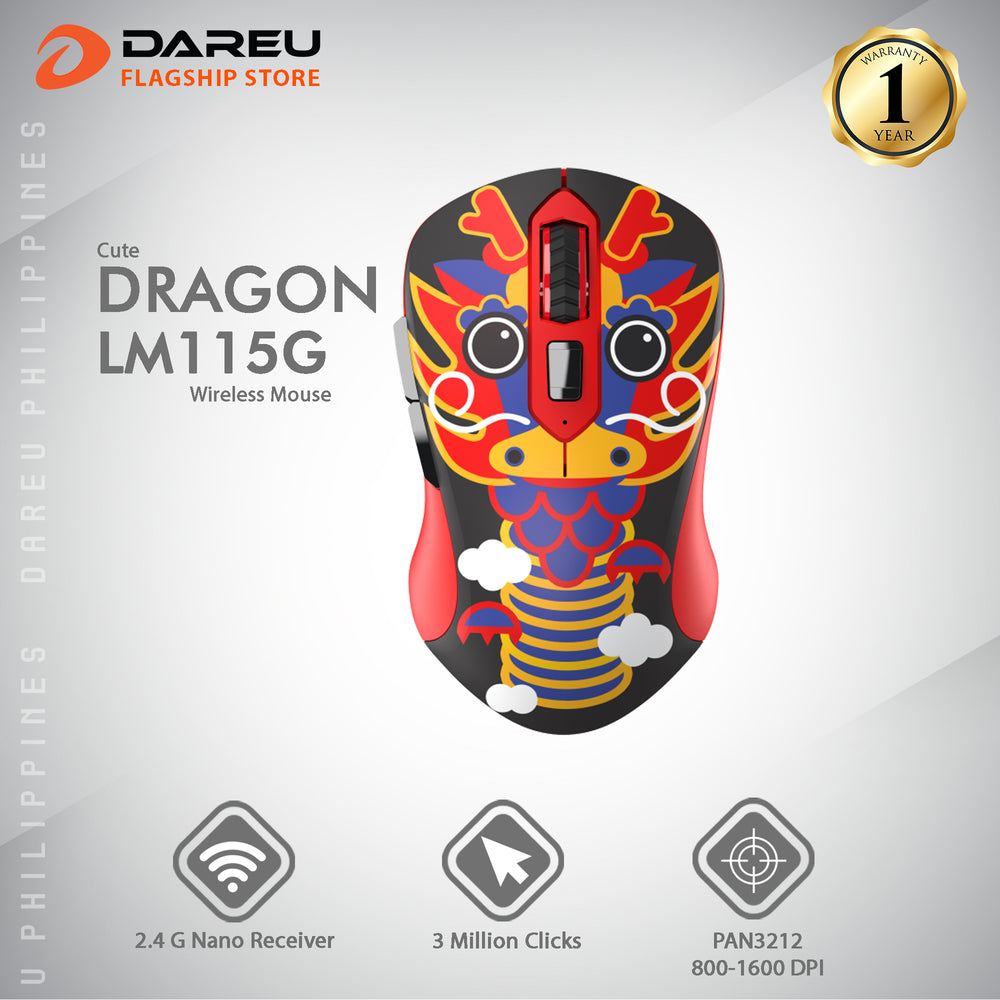 DAREU 2.4G LM115G DRAGON WIRELESS MOUSE