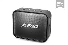 F&D W5 PORTABLE WITH 5+ HOUR PLAYTIME BLACK  BLUETOOTH SPEAKER