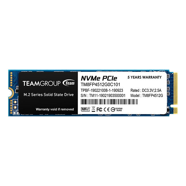 TEAMGROUP MP34 M.2 2280 512GB PCIE 3.0 X4 WITH NVME 1.3 3D NAND INTERNAL SSD