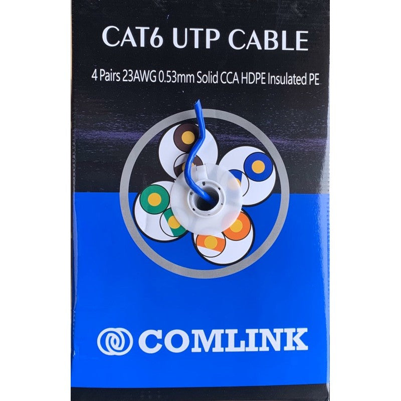 COMLINK IDC6-A305 CAT6 305 METER/1 BOX (BLUE) INDOOR UTP CABLE
