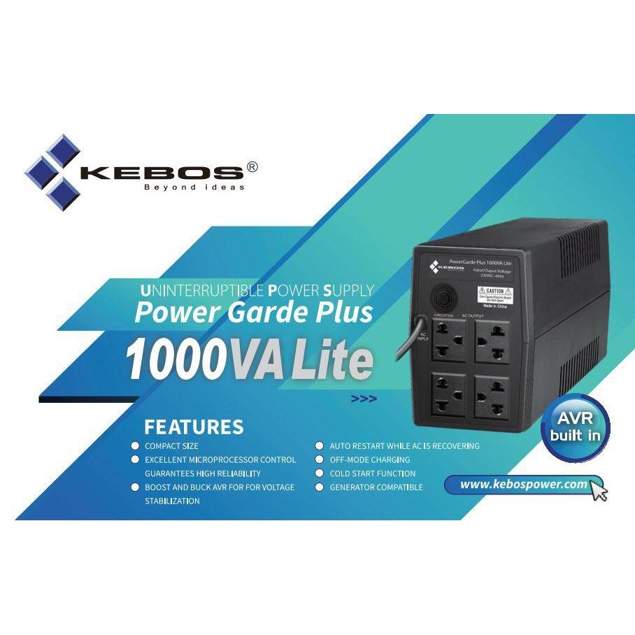 KEBOS PG 1000 LITE POWERGARDE SERIES 1000VA/600WATTS UPS