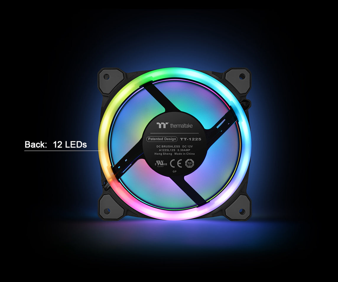 THERMALTAKE RIING TRIO 14CM RGB 256 COLORS RADIATOR FAN TT PREMIUM ED. 3-FAN PACK RGB FAN