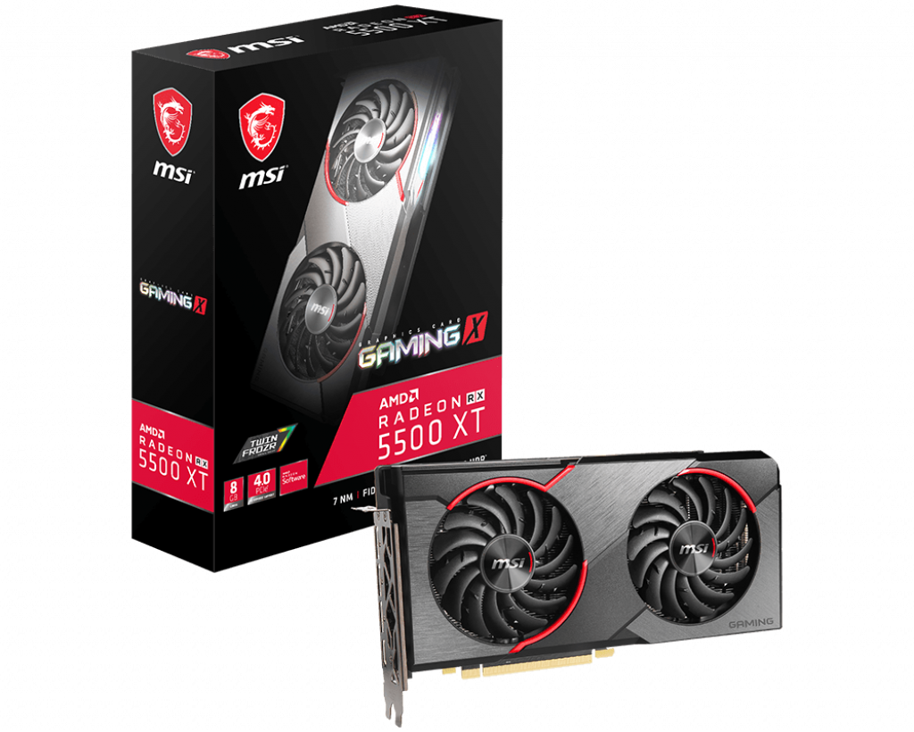 MSI RADEON RX 5500XT 8GB GAMING GDDR6 128BIT/ 2FAN GRAPHICS CARD