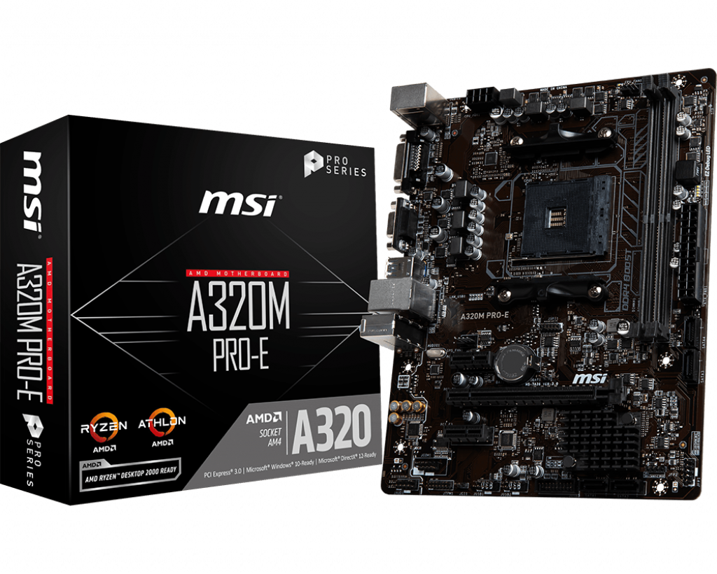 MSI PRO A320M PRO-E AM4 AMD A320 MICRO ATX AMD MOTHERBOARD