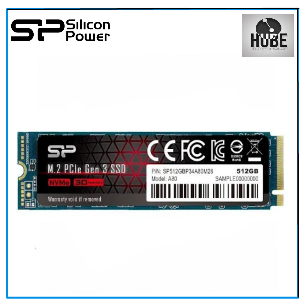 SILICON POWER 512GB NVME M.2 2280 PCIE GEN3 X4 TLC SSD