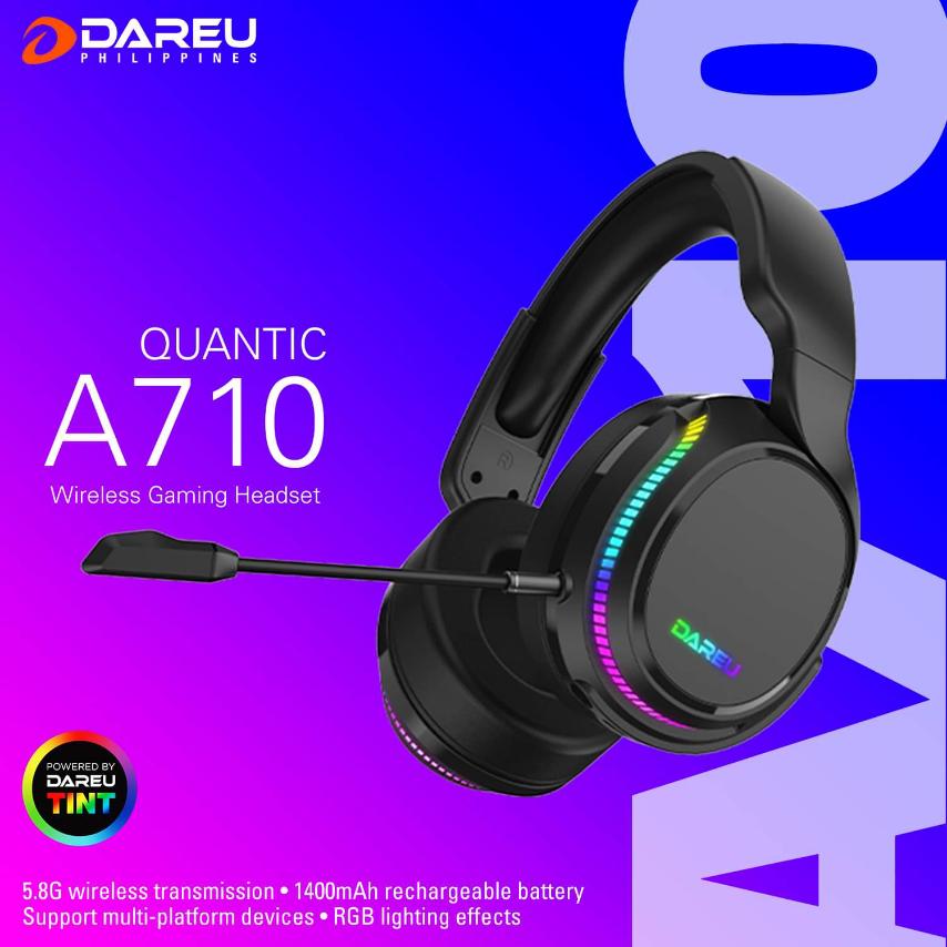 DAREU 5.8G A710 BLACK WIRELESS HEADSET